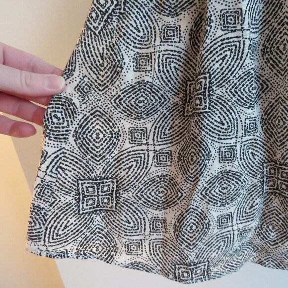 MARINE LAYER Nicole Mini Dress in Black & White Geo Summer Travel Pockets Sz XS - Picture 9 of 15